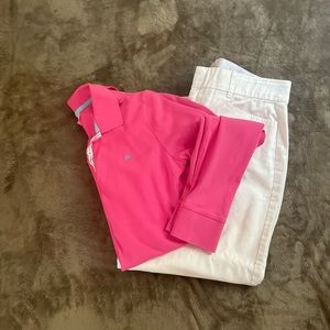Lilly Pulitzer Hot Pink Polo Long Sleeve